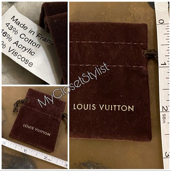 LOUIS VUITTON Ring Earrings NEW Jewelry Storage Velvet Bag Sleeper Gift Pouch - Picture 3 of 5